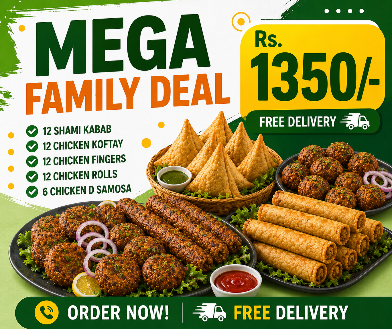 All items in 1350 + Free Delivery in Karachi